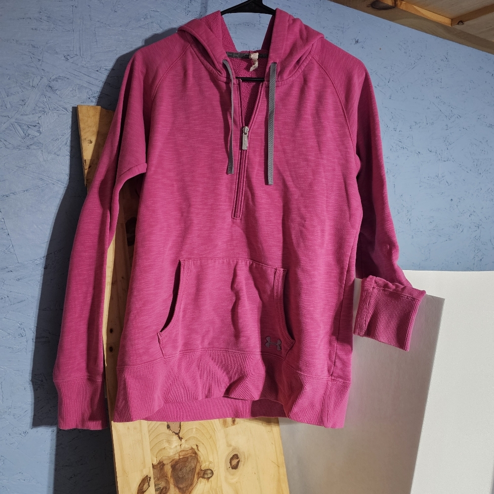 Under Armour Pink cold gear women's hoodie. Size Medium